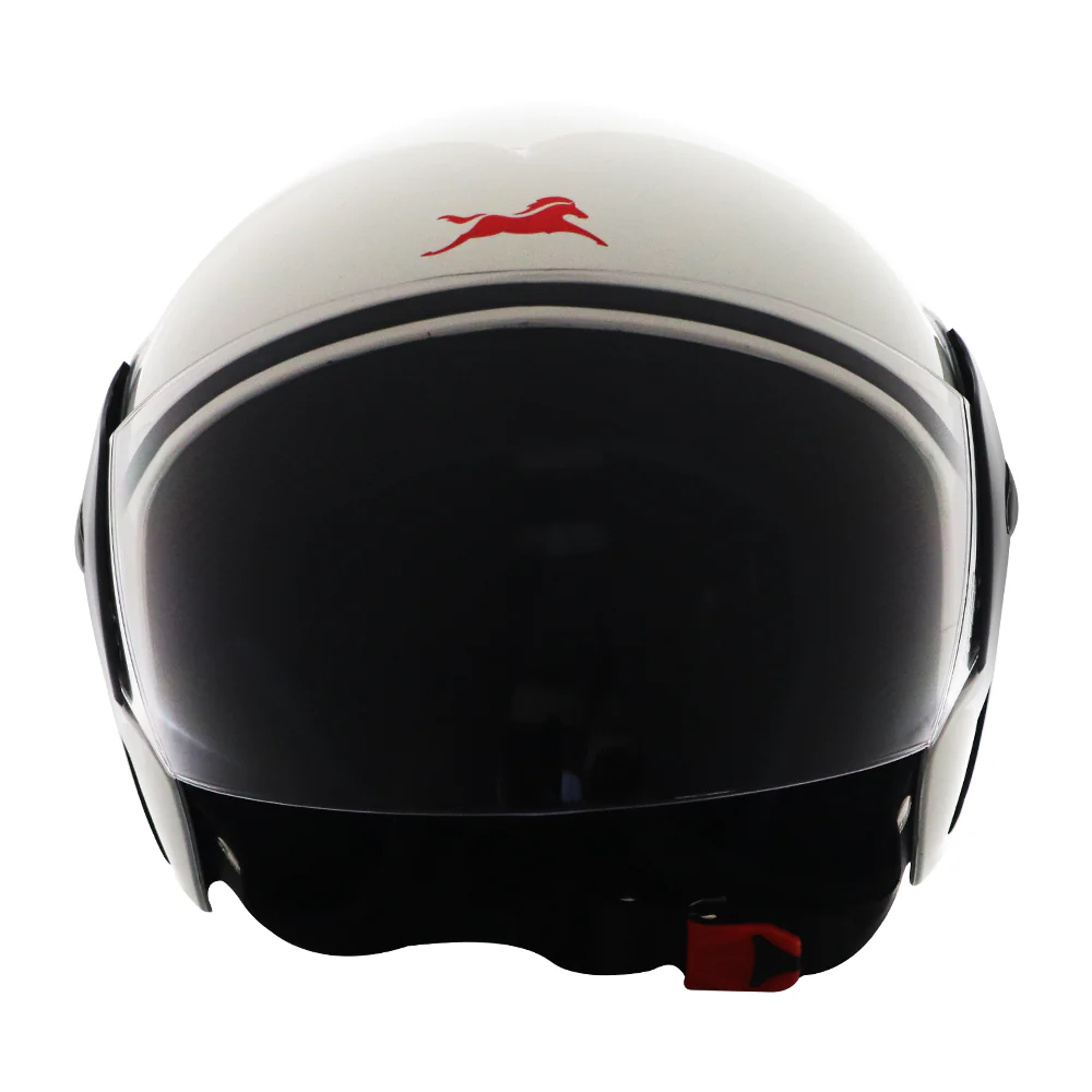 TVS Half-Face Helmet Glossy White | Sleek and Protective - Image 3